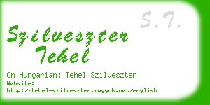 szilveszter tehel business card